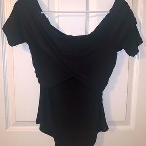 Windsor Black Crossover, Off the Shoulder Bodysuit